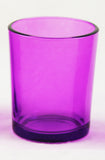 Purple Shot Glass Tealight Votive  Candle Holder - Small 6.5cm