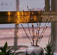 LED lights on branch stems - battery powered table centrepiece fairy lights - Medium