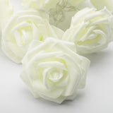 White roses table decoration or centrepiece - battery powered string fairy lights