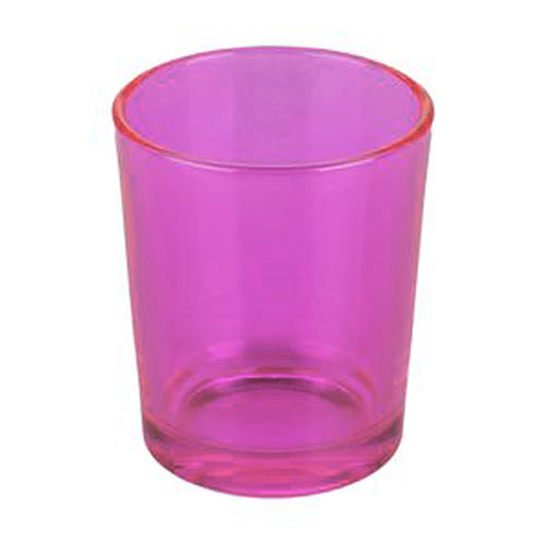 Pink Shot Glass Tealight Votive  Candle Holder - Small 6.5cm