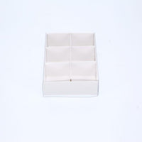 6 Cavity Chocolate White Product Presentation Gift Box - 12x8x3cm - White with Clear Lid - Retail Product Show case