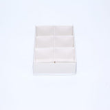 6 Cavity Chocolate White Product Presentation Gift Box - 12x8x3cm - White with Clear Lid - Retail Product Show case