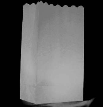 All Silver Lantern Tealight Candle Paper Bags - Party Decoration - 10 Pack