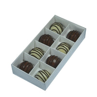 8 Cavity Chocolate White Product Presentation Gift Box - 16x8x3cm - White with Clear Lid - Retail Product Show case