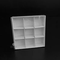 9 Cavity Chocolate White Product Presentation Gift Box - 12x12x3cm - White with Clear Lid - Retail Product Show case