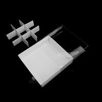 9 Cavity Chocolate White Product Presentation Gift Box - 12x12x3cm - White with Clear Lid - Retail Product Show case