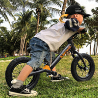 Kids Balance Bike 2-6 Year Old - Yellow - 12 inch wheels - Racing Speed Design - Toddler to Child