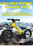 Kids Balance Bike 2-6 Year Old - Blue - 12 inch wheels - Racing Speed Design - Toddler to Child