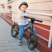 Kids Balance Bike 2-6 Year Old - Yellow - 12 inch wheels - Racing Speed Design - Toddler to Child