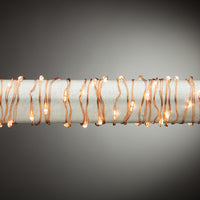 10 metre long fairy light string with MICRO SMALL warm white 100 bulbs - battery powered
