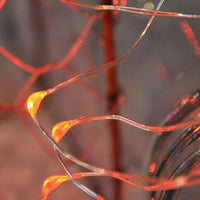 Micro LED lights red bulbs - battery powered table centrepiece fairy lights - Medium