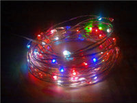 Red Green Blue Micro LED lights  bulbs - battery powered table centrepiece fairy lights - Medium