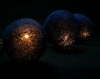 Black Cotton Ball 5cm - Mains Power- 5m with 30 LED Bulb fairy light string