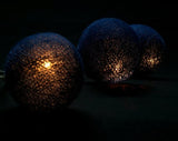Black Cotton Ball 5cm - Mains Power- 5m with 30 LED Bulb fairy light string