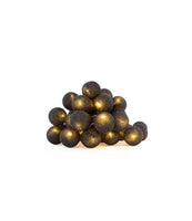 Black Cotton Ball 5cm - Mains Power- 5m with 30 LED Bulb fairy light string