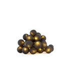 Black Cotton Ball 5cm - Mains Power- 5m with 30 LED Bulb fairy light string