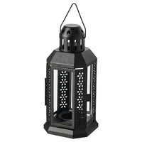21cm Black Metal Lantern - Outdoor Decor - Wedding Party
