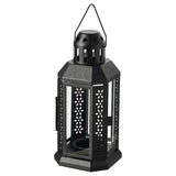 21cm Black Metal Lantern - Outdoor Decor - Wedding Party