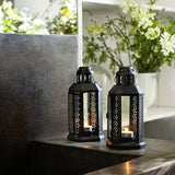 21cm Black Metal Lantern - Outdoor Decor - Wedding Party