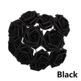 Black roses table decoration or centrepiece - battery powered 2 metre long string fairy lights gothic party