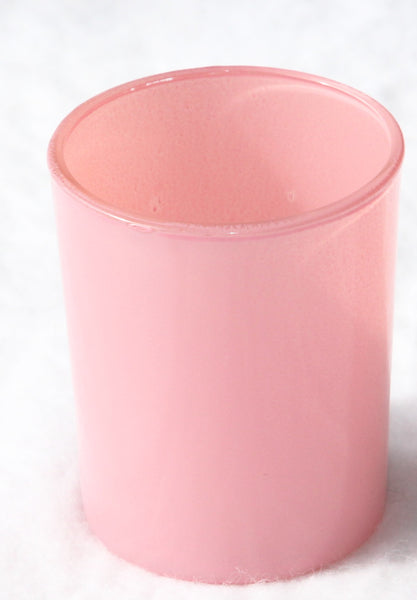 Blush Pink Glass Jar Holder for Votive or Tea Light Candle - Wedding Event Decor