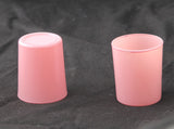 Blush Pink Glass Jar Holder for Votive or Tea Light Candle - Wedding Event Decor