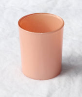 Champagne Peach Glass Jar Holder for Votive or Tea Light Candle - Wedding Event Decor