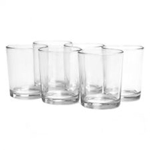 Clear Shot Glass Tea Light Votive Candle Holder - 6.5cm