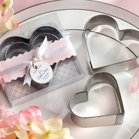 Love heart cookie cutters boxed wedding bomboniere couple favour 2 pcs set