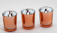 Copper Glass Holder for Votive or TeaLight Candle - Golden Anniversary Decor