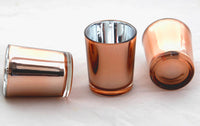 Copper Glass Holder for Votive or TeaLight Candle - Golden Anniversary Decor