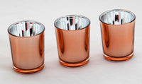 Copper Glass Holder for Votive or TeaLight Candle - Golden Anniversary Decor