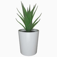 3 Artificial Flower Pot Plants - Summer Succulents in a 6cm White Pot - Gift or home decoration
