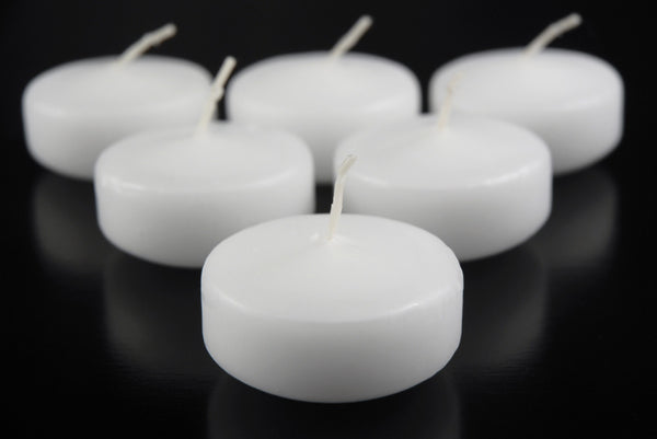 20 Pack of 8cm Large Floating White Wax Candles Wedding or Event Table decoration idea