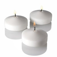 20 Pack of 8cm Large Floating White Wax Candles Wedding or Event Table decoration idea