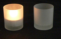 Frosted Glass Tealight Votive Candle Holder - 6.5cm Tall