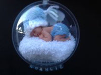 6cm Glass memory Bauble - ideal for wedding centrepiece or xmas tree