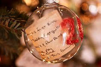 6cm Glass memory Bauble - ideal for wedding centrepiece or xmas tree