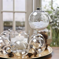 6cm Glass memory Bauble - ideal for wedding centrepiece or xmas tree