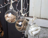 8cm Glass memory Bauble - Table Centrepiece decoration - Add personal touch