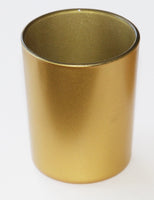 Matt Gold Glass Holder for Votive or TeaLight Candle - Golden Anniversary Decor