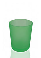Apple Green Frosted Glass Tea Light Holder - Small 6.5cm - Green Theme Party Event