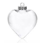 8cm Heart Glass Memory Bauble - Table Wedding Valentines Loved One Centrepiece decoration - Add personal touch