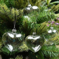 8cm Heart Glass Memory Bauble - Table Wedding Valentines Loved One Centrepiece decoration - Add personal touch