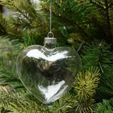 8cm Heart Glass Memory Bauble - Table Wedding Valentines Loved One Centrepiece decoration - Add personal touch