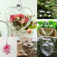 8cm Heart Glass Memory Bauble - Table Wedding Valentines Loved One Centrepiece decoration - Add personal touch