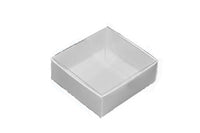Square Invitation Presentation Gift Box - 10x10x2cm deep - White with Clear Lid - Cookie Product Show case