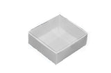 Square Invitation Presentation Gift Box - 10x10x2cm deep - White with Clear Lid - Cookie Product Show case
