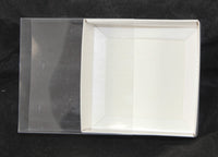Square Hamper Product Presentation Gift Box - 30x20x8cm deep - White with Clear Lid - Retail Product Show case