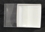 Square Invitation Presentation Gift Box - 15x15x4cm deep - White with Clear Lid - Product Show case